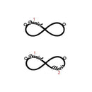 Color Personalized Infinity Name Necklace With Heart Custom Couple Letter Pendant Stainless Steel Jewelry Best Friend Gifts