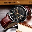 Relogio Masculino Men Watches LIGE Fashion Waterproof Chronograph Top Brand Luxury Quartz Watch Men Casual Leather Sport Watch