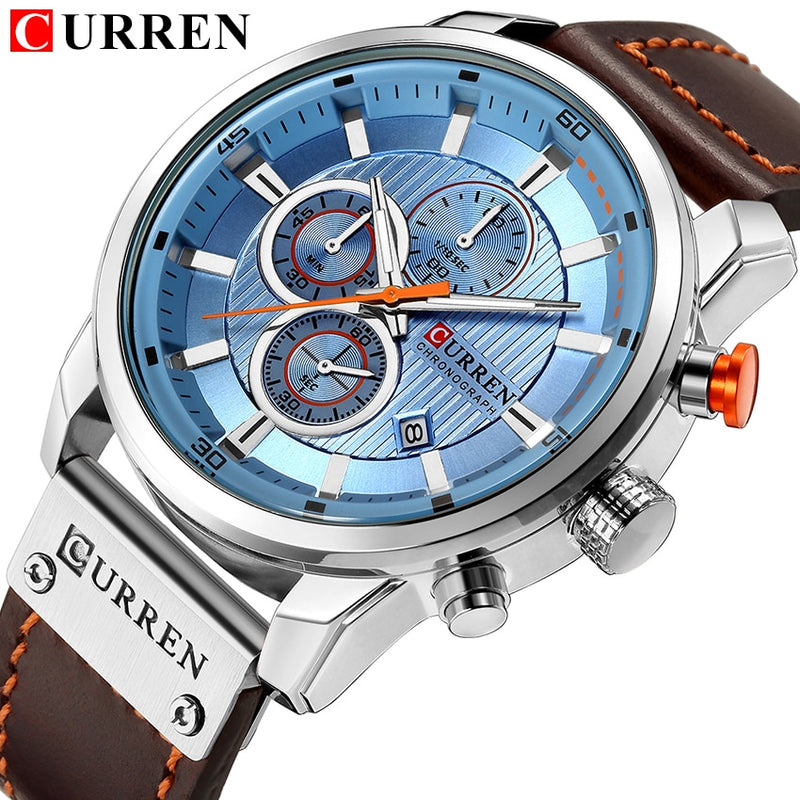 Top Brand Luxury CURREN Fashion Leather Strap Quartz Men Watches Casual Date Business Male Wristwatches Clock Montre Homme