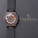 relogio masculino BOBO BIRD Wood Men Watch Unique Luminous 12 Holes Timer Design Sports Casual Watches Great Men&