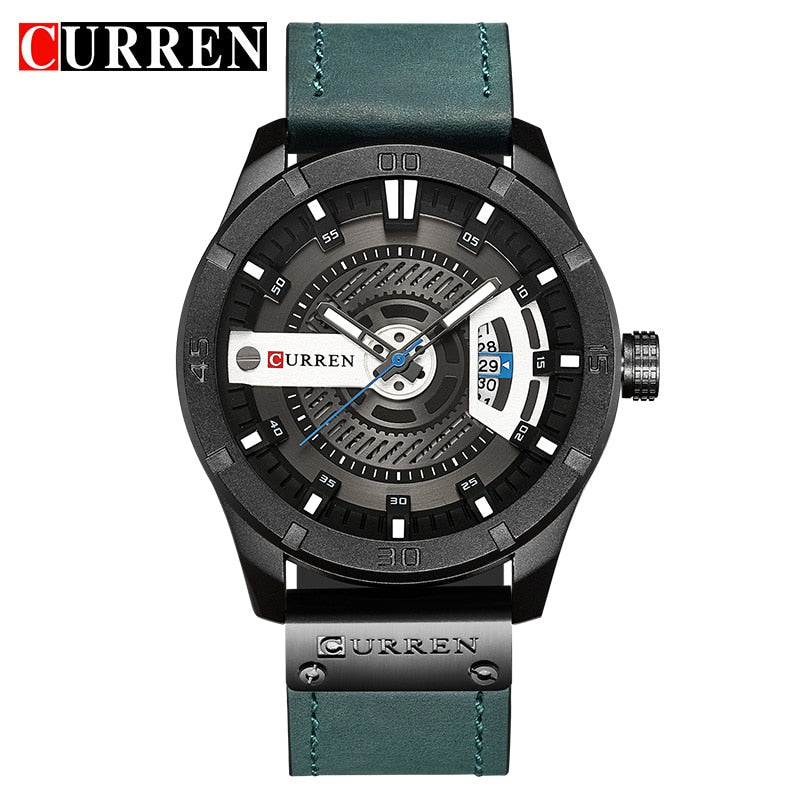 CURREN, moda novedosa, relojes creativos, reloj de pulsera deportivo de cuarzo militar informal, fecha de visualización, reloj Masculino, reloj Hodinky Masculino