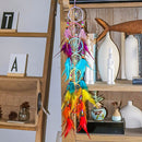 H&amp;D Chakra Dream Catcher Chandelier Prism Suncatcher Rainbow Maker Feather Home Wall Hanging Fengshui Dreamcatcher Decor Pendant