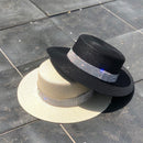 Frühlings-Sommer-neuer Retro-Gold geflochtener Flachkopf-Strohhut-Dame Wide Eaves Sonnenschutz-Sonnenhut-Diamant-Kappe 2019 Heiß