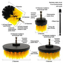 18Pcs Drill Brush Kit , Power Scrubber Clean, All Purpose For Leather Plastic Wooden Furniture Car Sofa, Kitchen, Bathroom etc