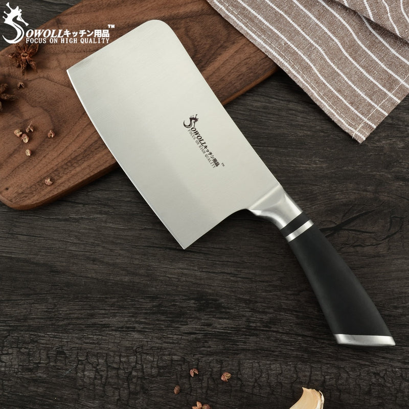 Cuchillos de cocina SOWOLL, cuchillos de acero inoxidable, herramienta para pelar Santoku, rebanador de pan, Chef, cuchillo para picar, accesorios de cocina, herramientas