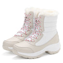 Damenstiefel Wasserdichte Winterschuhe Damen Schneestiefel Plattform Warmhalten Knöchel Winterstiefel Mit Dicken Pelzabsätzen Botas Mujer 2019