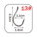 WPE Marke 1 Packung Angelhaken Größe 7#-15# Stachelhaken High-Carbon Steel Single Circle Karpfen Angelhaken Jig Tackle Zubehör