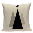 Pop geometrischer Tier-Kissenbezug, schwarz-weißes Leinenkissen, dekorativer Kissenbezug, quadratisch, hochwertiger Druck, individuelles Dekokissen