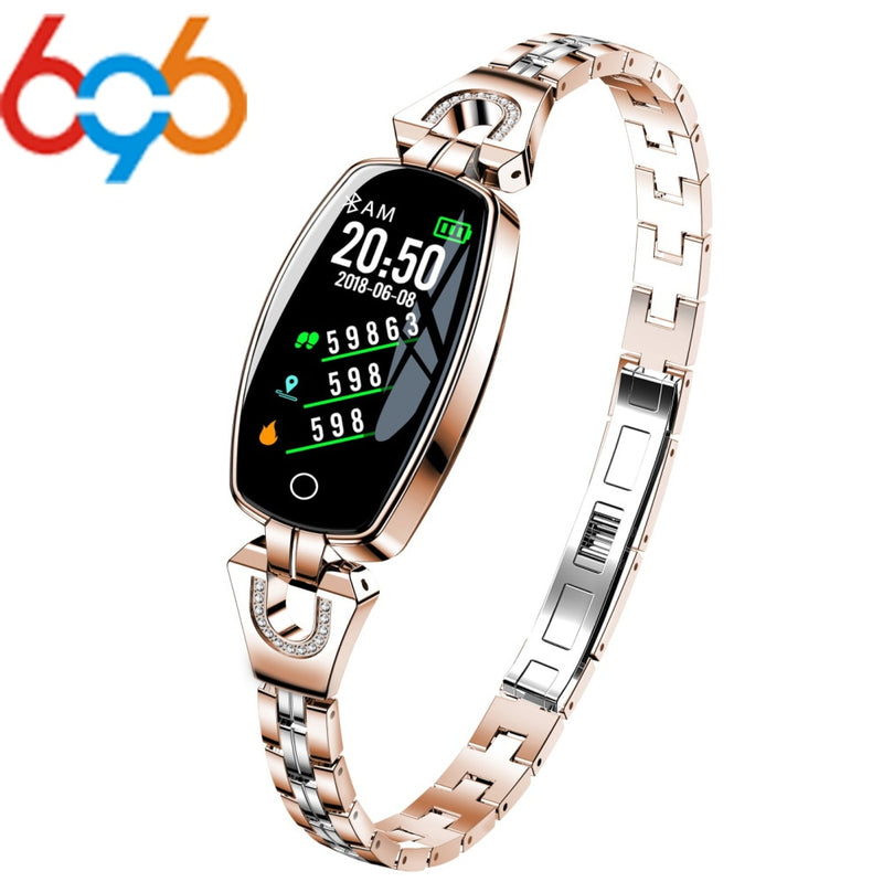 Reloj inteligente 696 H8 para mujer, reloj inteligente para mujer, podómetro de presión arterial, resistente al agua, rastreador de actividad física, pulsera Xiaomi Band