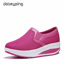 Frühling Damen Swing Schuhe Mesh Frau Loafer Flache Plattformen Damenschuh Lässige Keile Damenschuhe Höhe Erhöhende Schuhe