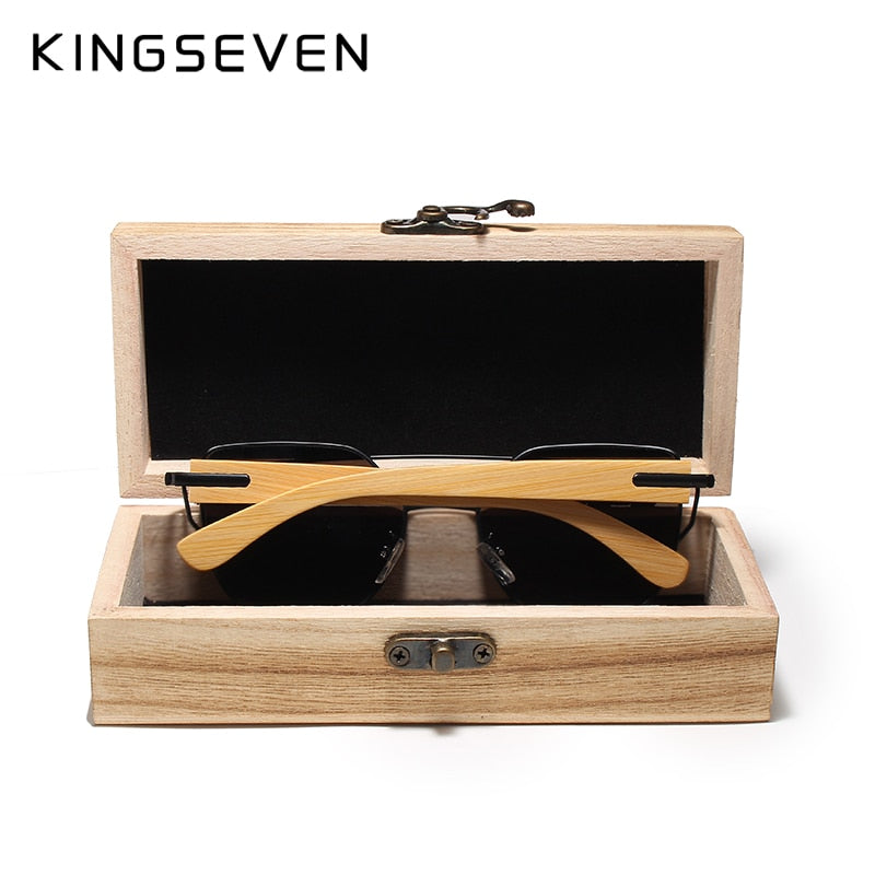 KINGSEVEN Handmade Holz Sonnenbrille Herren Bambus Sonnenbrille Damen Brand Design Original Holzbrille Oculos de sol masculino