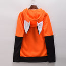 Tierfuchsohr Cosplay Kostüme Hoodie Mantel Warm Orange Sweatshirt Unisex Hoodies