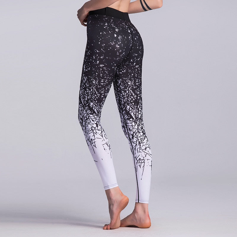 Pantalones de yoga Mujer Ropa deportiva Estilo chino Leggings de yoga impresos Fitness Yoga Mallas para correr Pantalones deportivos Medias de compresión