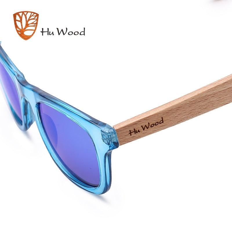 Hu Wood Kids Polarized Sunglasses for Boys and Girls with Recycled Frames and Beech Wood Arms | 4 to 8 years