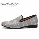 Herren Freizeitschuhe 2019 Luxus Herrenschuhe kariertes Leder Handgefertigte luxuriöse Flats Herrenmode Loafer