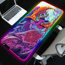 Sovawin Gaming Mauspad RGB Hintergrundbeleuchtung Matte 900x400 Gamer XXL Computer Mousepad CS GO Hyper Beast Rutschfeste Gummi Schreibtischunterlage für PC
