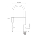 Alba Matt Black Mixer Sink Tap with Spray Head High Arch Single Hole Single Handle Pull Down Sprayer Docking Kitchen Faucet