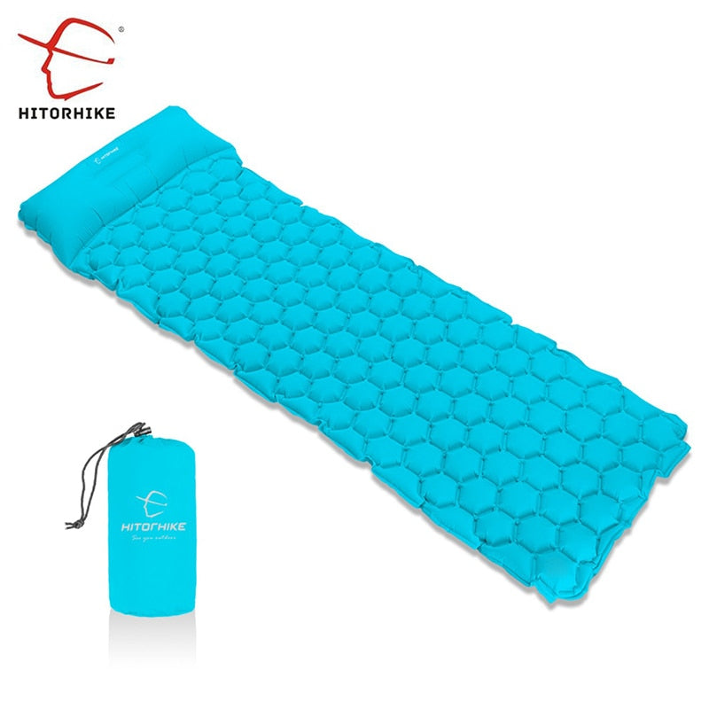 Hitorhike/Homful Inflatable Sleeping Pad Moisture-proof Camping Mat With Pillow air mattress glamping Cushion inflatable sofa