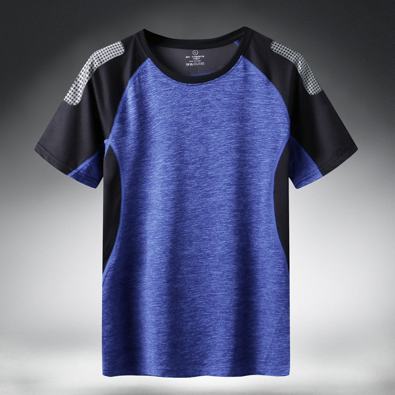 Quick Dry Sport T Shirt Men 2023 Short Sleeves Summer Casual Cotton Plus Asian Size M-5XL 6XL 7XL Top Tees GYM Tshirt Clothes