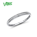 VISTOSO Echte 14 Karat Weiß-/Gelb-/Roségold-Ringe für Frauen, einfacher Stil, ewiger Diamantring, Verlobungsjubiläum, feiner Schmuck