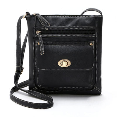 European New Style Women Messenger Bags Portable Button Ladies Crossbody Shoulder Bag Vintage PU Leather Womens Bags A582