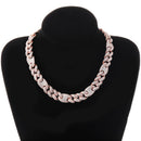 TOPGRILLZ 16 mm Miami New Box Verschluss kubanische Gliederkette Gold Silber Farbe Halskette Iced Out Zirkonia Bling Hip-Hop-Schmuck