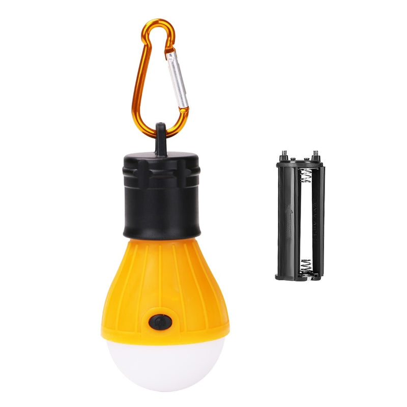 Lámpara colgante de tienda de 3 LED, 3 modos, bombilla LED, mosquetón, linterna portátil, lámpara de Camping SOS para exteriores, iluminación de emergencia AAA