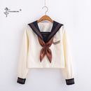 Japanische Schuluniformen Anime COS Matrosenanzug Jk Uniformen College Mittelschuluniform für Mädchen Studenten hellgelbes Kostüm