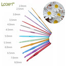 Juego de ganchos de ganchillo para manualidades con agujas para manualidades y bolsa, hilos ergonómicos de animales, agujas de tejer a ganchillo, tijeras, juego de costura, accesorios