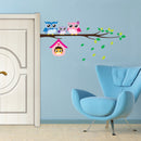 Cartoon Owl family on tree Wall Stickers for kids rooms home decoration nursery Mural Art Decals animals  sticker wallpaper