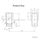 Wall Bathroom Faucet 1/4 Turn Bath Tub Solid Brass Black Tap Mixer Spout Factory Direct Modern Square Wels Hot &amp;Cold Shower Set