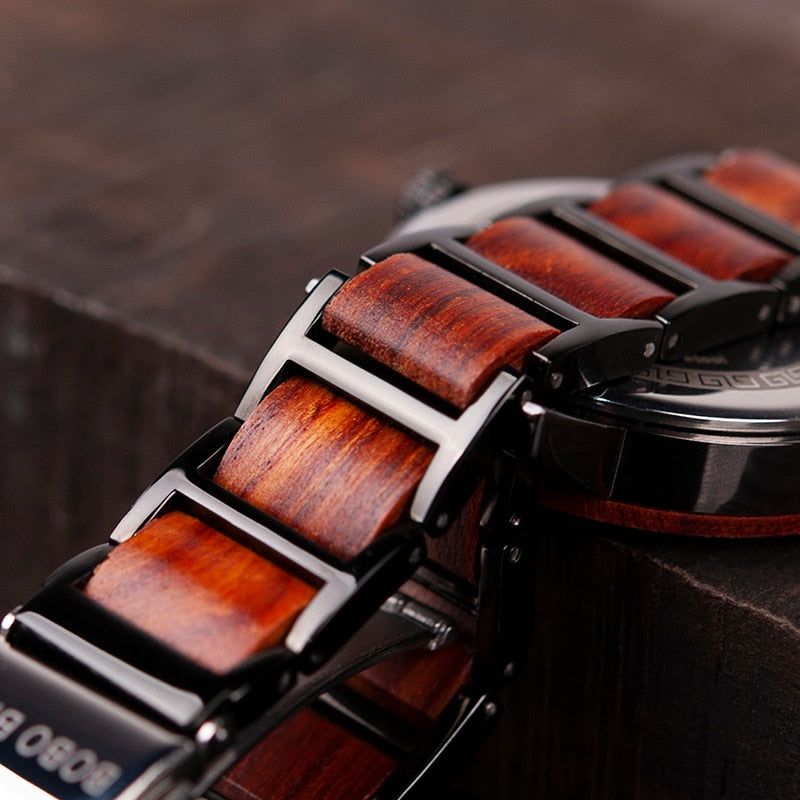 BOBO BIRD, relojes de madera para amantes, conjunto de marca superior de lujo, elegante reloj para mujer, grandes regalos para hombres, reloj Masculino