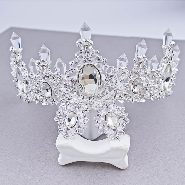 2020 New Arrival Charming Purple Crystal Bridal Tiara Crowns Magnificent Rhinestone Diadem for Princess Wedding Hair Accessories