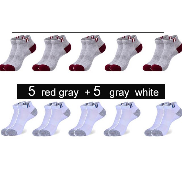 10 Pairs New Spring Summer Cotton Socks Boat Mesh Breathable Men&