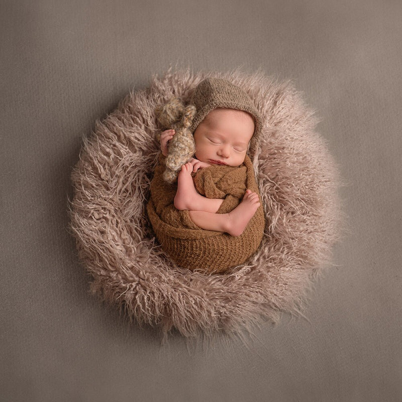 D &amp; J atrezos para fotografía de recién nacidos mantas De piel De bebé suave mantas De fondo De piel sintética lindos niños pequeños fotografía De bebé fotografía