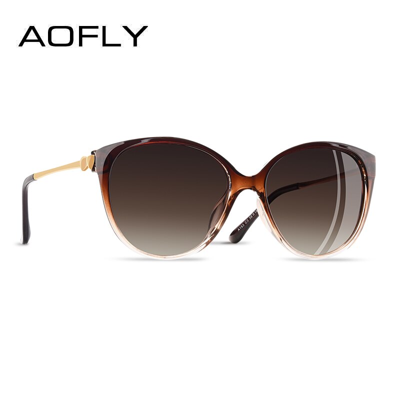 AOFLY BRAND DESIGN 2023 Trending Women Polarized CATEYE Sunglasses Ladies Sun glasses Driving Travel Eyewear Love Temple UV400