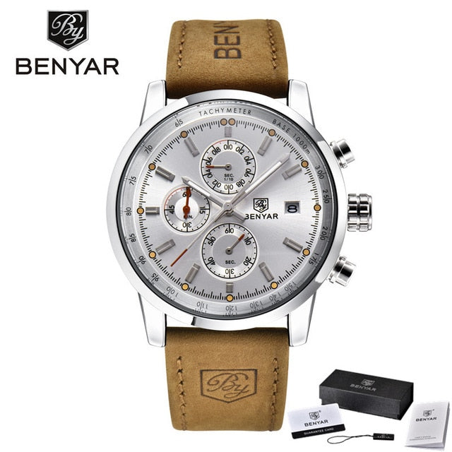 2021 neue BENYAR Top-Marke Luxus Herrenuhr Quarzuhr wasserdicht Automatik Chronograph Männer Militäruhr relogios masculinos