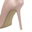 BIGTREE Blumen-Art-Frauen-Hochzeits-Brautschuhe reizvolle spitze Zehe-Frauen-Pumpen-Art- und Weisefeste Seiden-flache hohe Absätze 10cm Schuhe