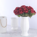 6 Köpfe Weiße Rose Kunstblumen Seide Hohe Qualität für Hochzeitsdekoration Winter Gefälschte Große Blumen Rot für Heimdekoration Herbst