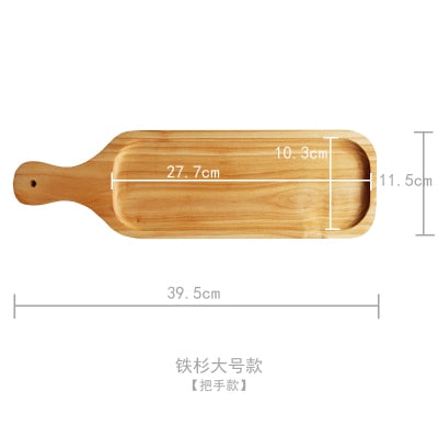 Japan Style Wood Desserts Plate Eco Natural Creative Fruits Cutting Boards No Paint Food Serving Trays Sushi Plates Tableware