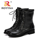 ROYYNA Neue beliebte Erhöhung Kurze Stiefel Frauen Herbst Winter Runde Kopf Stiefel Frau Zapatos De Mujer Bequemer Damenschuh