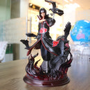 Naruto Uchiha Itachi PVC Action Figure Toys Anime Naruto Shippuden Uchiha Itachi With Crow Collectible Model Toy 25cm