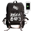 Japan Anime Tokyo Ghoul Cell at Work Attack on Titan Gintama Natsume Yuujinchou Monokuma USB Charging Laptop Backpack School Bag