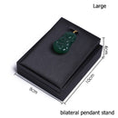 Schwarzes PU-Leder Schmuck Ring Ohrringe Ständer Halter Set Schmuck Anhänger Halskette Kette Halsreifen Display Büste Armreif Organzier