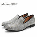 Herren Freizeitschuhe 2019 Luxus Herrenschuhe kariertes Leder Handgefertigte luxuriöse Flats Herrenmode Loafer