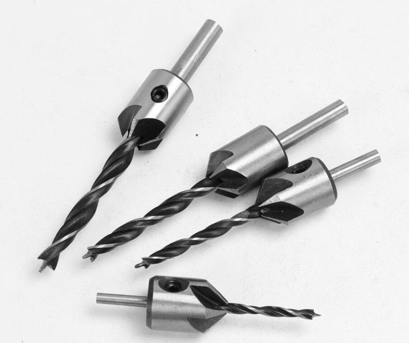 4/7pcs Flute Countersink Drill Bit Set Screw Woodworking Drill Press Set Reamer Screw Wood Tool 3-6mm