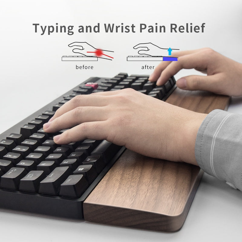 Tastatur-Handgelenkauflage aus Walnussholz Vaydeer Ergonomische Gaming-Schreibtisch-Handgelenkauflage