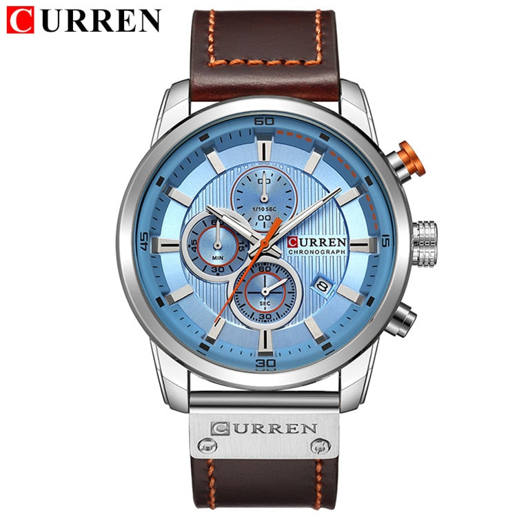 Top Brand Luxury CURREN Fashion Leather Strap Quartz Men Watches Casual Date Business Male Wristwatches Clock Montre Homme