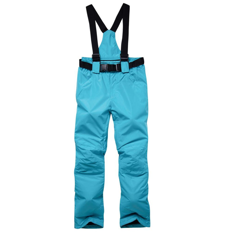 Nuevos pantalones de esquí gruesos y cálidos de invierno para hombres y mujeres, pantalones de tirantes impermeables a prueba de viento, pantalones de Snowboard de talla grande