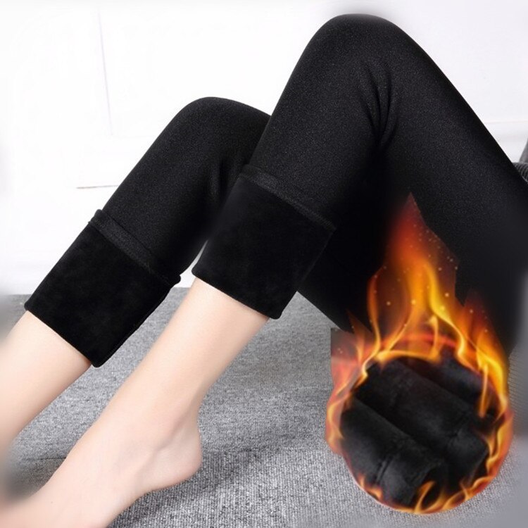 Frauen Leggings Winter Warm Dicke Casual Hosen 2020 Mode Hohe Taille Abnehmen Verdicken Hohe Elastische Frauen Warme Samt Leggings